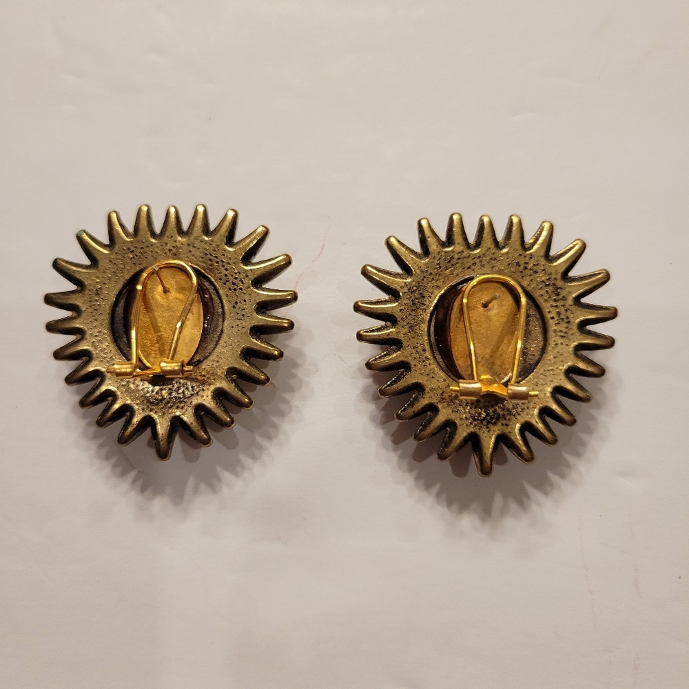 Heart Shape Patchwork Pierce Earrings - image 2